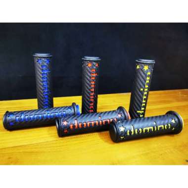 Hand grip domino carbon bintang handgrip motif star karbon motor variasi beat murah Hitam