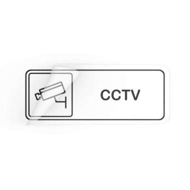 Cctv Sticker - Stiker Cctv Area - Stiker Dinding - Cctv Stiker Sign Hitam