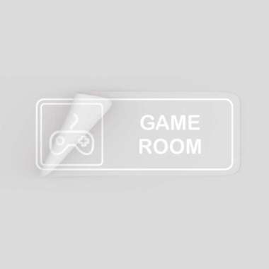 Game Room Sticker - Stiker Area Bermain - Game Room - Stiker Dinding Putih