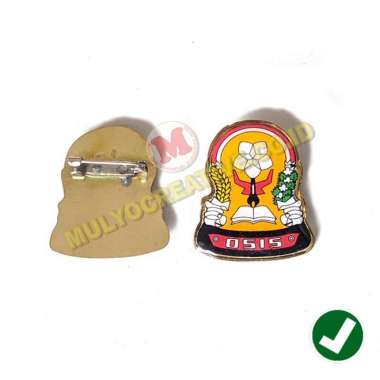 Bros Logo Osis Atribut Sekolah - Pin Osis Sekolah Full Logam Kuningan