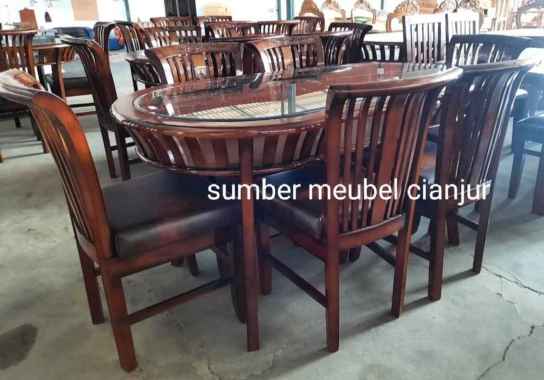 MEJA MAKAN JATI 6KURSI M