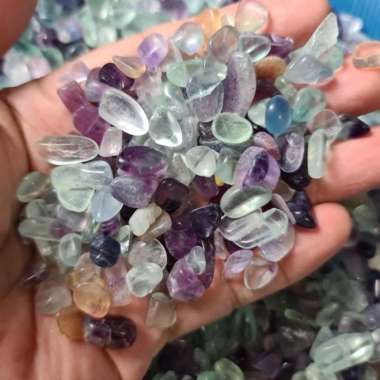 FLUORITE MULTICOLOR CHIPS 7-15MM 250GRAMS