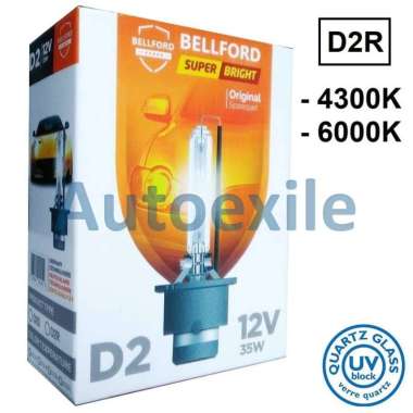 Lampu Mobil Bellford HID D2R 4300K Kuning 6000K Putih Alphard Juke Lexus Camry 6000K Putih