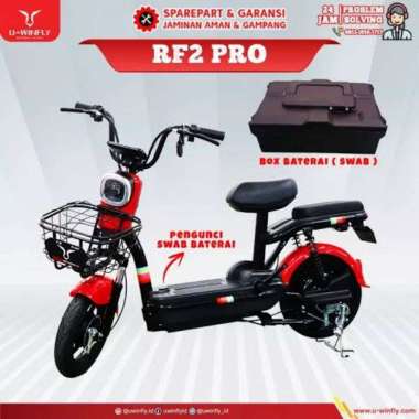 Sepeda Listrik Uwinfly Redfish 2 pro / 3 Selis Motor listrik - Multicolor