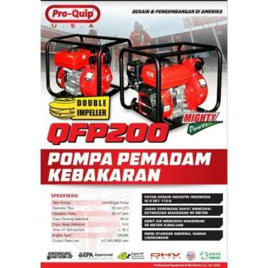 Pompa pemadam kebakaran Pro Quip tipe QFP200