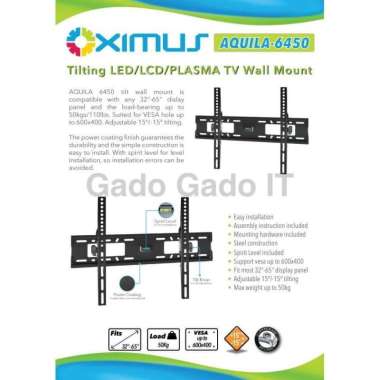 Bracket TV Monitor OXIMUS AQUILA 6450 Wall Bracket LED LCD 32"-80"Inch