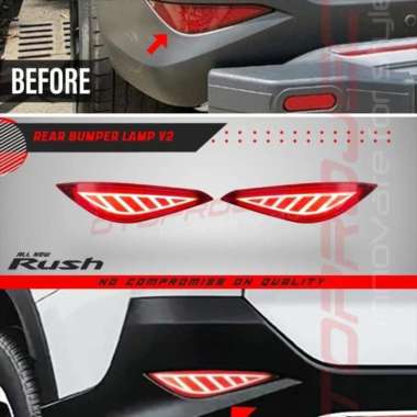 Lampu LED Reflektor Bumper All New Rush Mata Kucing 3D Otoproject