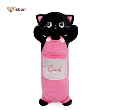 Istana Boneka Boneka Guling Jumbo Combi Kucing Cat Mono Hitam Lucu Menggemaskan Bahan Premium Guling