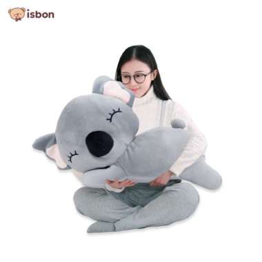 Istana Boneka Boneka jumbo koala ly bantal tidur nyaman karakter hewan warna grey abu-abu bahan prem