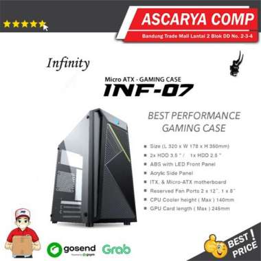 INFINITY INF 07 CASING GAMING / INFINITY F07 + PSU 250W / Case gaming