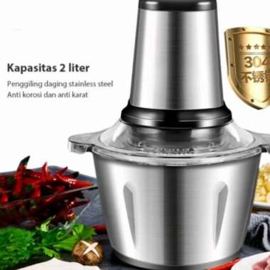 penggiling daging elektrik blender chopper elektrik stainless steel