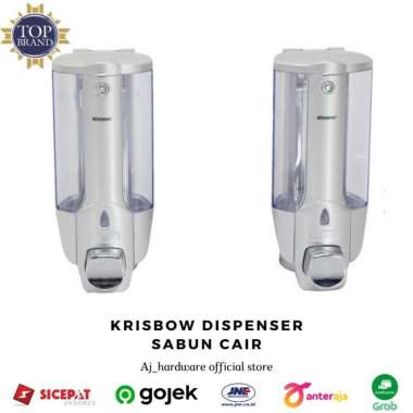 Dispenser Sabun Cair Krisbow Dobel Silver