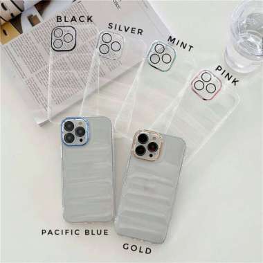 Soft Puffer Clear Chrome Case Iphone 12 12 Pro 12 Pro Max 13 13 Pro 13 Pro Max Iphone 13 BLACK