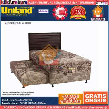 2in1 Anak Ranjang Sorong Paradise COSMO Uniland Springbed Set 120x200cm