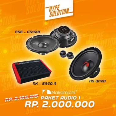 PAKET AUDIO NAKAMICHI (1)/Power 4chanel/Speaker 6,5" 2way/Subwoofer12"