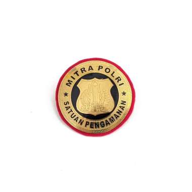 Pin Logo Mitra Polri Satuan Pengamanan – Pin Mitra Polri Model Bulat Mulyocreative