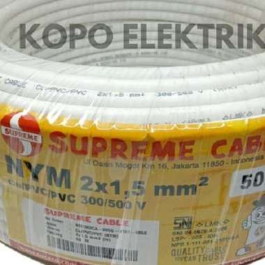 Kabel Supreme NYM 2x1.5 - 50 Meter 2x1,5 Tunggal 1 Roll