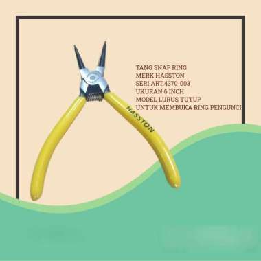 HASSTON Art.4370-003 Tang Snap Ring Lurus TUTUP 6" TANG SPI Internal