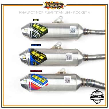 Kenalpot Knalpot Norifumi Rocket 4 TITANIUM CRF 150L KLX BIGFOOT DTRACKER Yamaha WR 155 R ORIGINAL B
