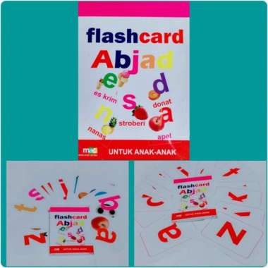 MAINAN EDUKASI KARTU ANAK EDUKASI FLASHCARD HURUF ANGKA HIJAIYAH Abjad Putih