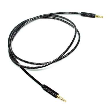 Kabel AUX Jack Audio 3.5mm HiFi 90CM Hitam