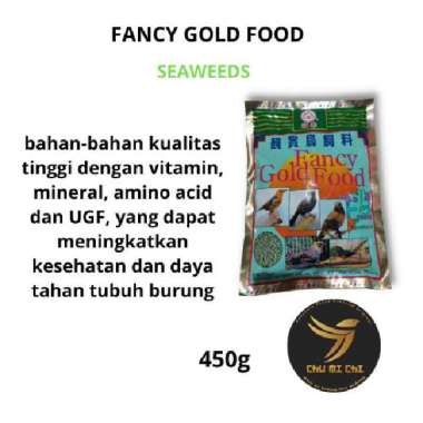 Voer PAKAN BURUNG FANCY GOLD FOOD SEAWEEDS 450Gr / Pakan Burung Murai