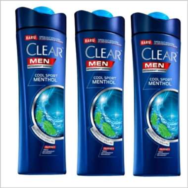 Promo Harga Clear Men Shampoo Anti Dandruff Cool Sport Menthol 320 ml - Blibli