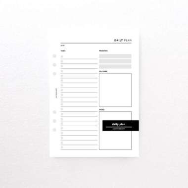 Paperie Lab - Kertas Isi Binder A5 6 Lubang Binder Inserts Daily Plan