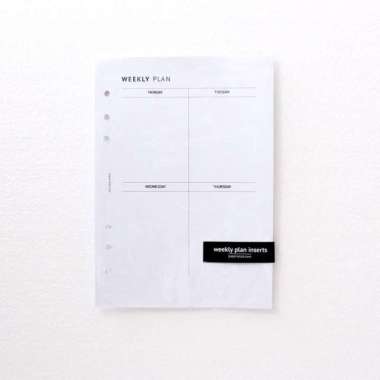 Paperie Lab - Kertas Isi Binder A5 6 Lubang Binder Inserts Weekly Journal