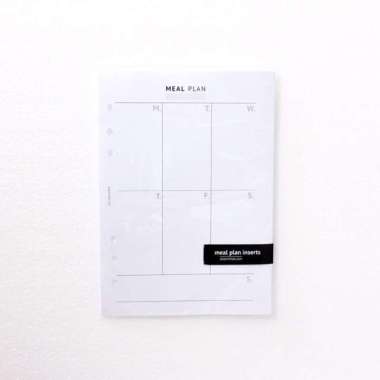 Paperie Lab - Kertas Isi Binder A5 6 Lubang Binder Inserts Meal Plan