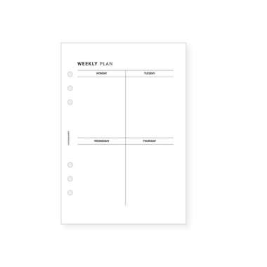 Paperie Lab - Kertas Isi Binder A5 6 Lubang Binder Inserts Plan Inserts