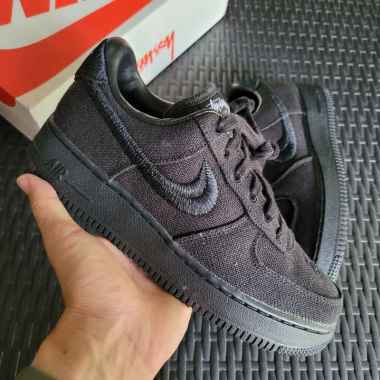 Air Force 1 Low Stussy Black || fossil undefeated all triple