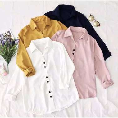 V - Carol Shirt // Kemeja Wanita Carol Mustard
