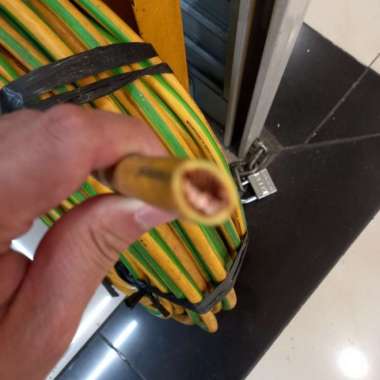 kabel NYAF 50mm serabut kuning ijo metal