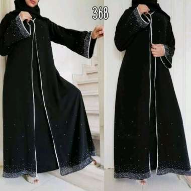 [ABAYA ORI DUBAI ] New Abaya Gamis Maxi Dress Arab Saudi Bordir Zephy Turki Umroh Dubai 368