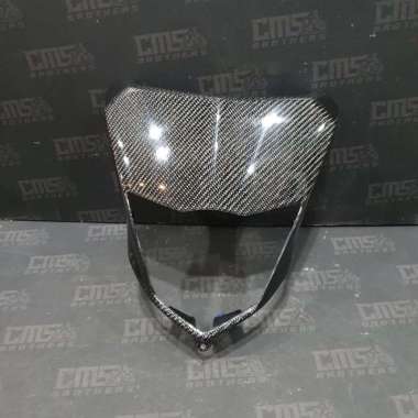 Cover Headlamp Batok Lampu Depan Part Ori Yamaha WR155 Carbon Kevlar