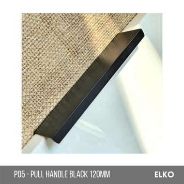 Etivo P05 Pull Bar Handle Black | Tarikan Laci Profile Samping | modern slim aluminium 160MM