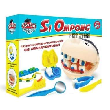 MAINAN FUNDOH SET BENTUK GIGI OMPONG MAINAN PLAYDOH SI OMPONG 28156