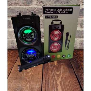 SPEAKER BLUETOOTH WIRELESS DAN MIC KARAOKER SPEAKER XTM-2258