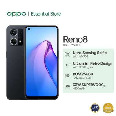 Oppo Reno8 4G Smartphone [8GB 256GB] Black