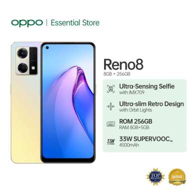 Oppo Reno8 4G Smartphone [8GB 256GB] Gold