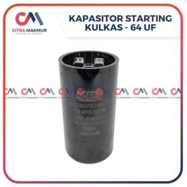 Kapasitor Starting Kulkas 53 64 uF Capasitor 330 Volt LG Sharp Sanyo