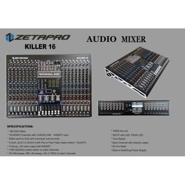 Mixer Zetapro Killer 16 Channel Killer16 Pro Original