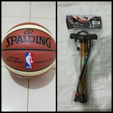BOLA BASKET SPALDING + POMPA BESI ORIGINAL 100 % - Multicolor