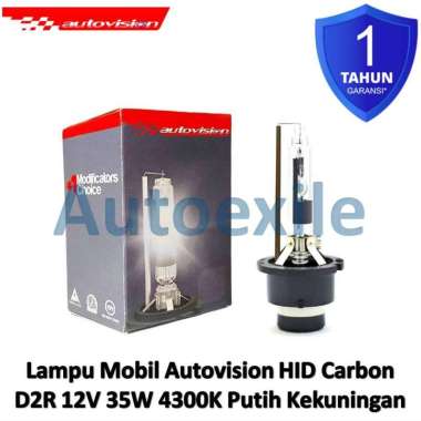 Autovision Xenon HID Carbon D2R 12V 35W 4300K OEM Putih Kekuningan Garansi 1 Tahun Lampu Mobil Nissa