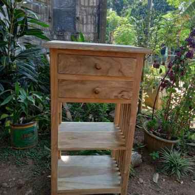 meja dispenser galon air bahan kayu jati