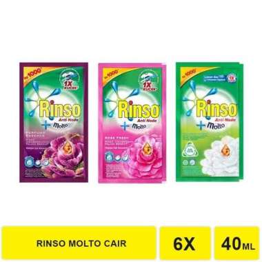 Promo Harga Rinso Liquid Detergent + Molto Purple Perfume Essence 40 ml - Blibli