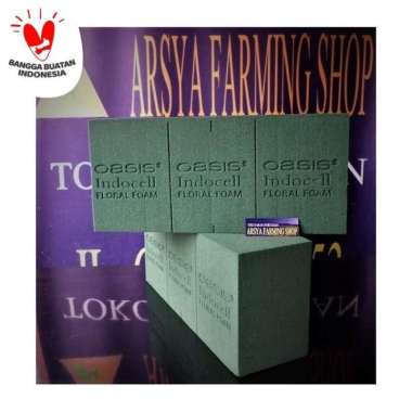 Oasis Indocell Floral Foam / Busa Hijau Basah / Gabus Bunga Hidup Merk Oasis