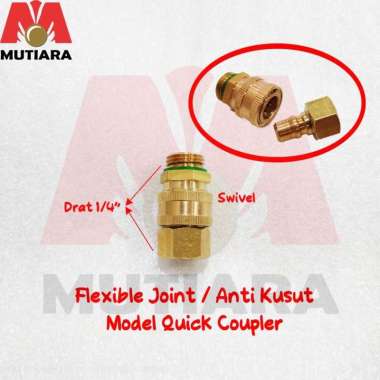 Anti kusut selang kompressor selang air drat 1/4" swivel Quick Coupler