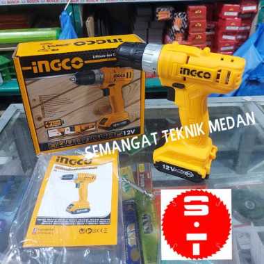 CDLI1211 CORDLESS DRILL BOR BATERAI BESI KAYU 10mm 12V INGCO CDLI 1222